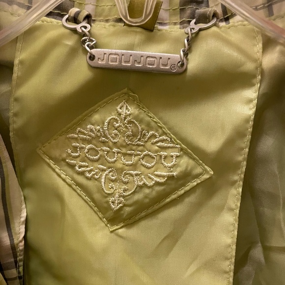 JouJou beautiful plaid, top stitch, belt for slimming, double breasted - Picture 3 of 10